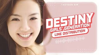 Destiny - Girls’ Generation (소녀시대) | Line Distribution