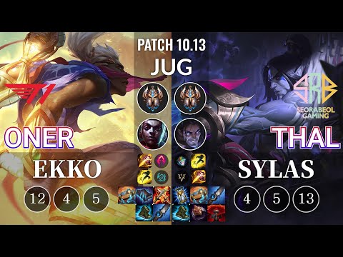 T1 Oner Ekko vs SRB Thal Sylas Jungle - KR Patch 10.13