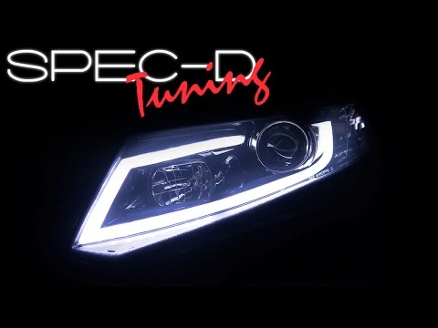 SPECDTUNING DEMO VIDEO: 2012-2015 HONDA CIVIC LED PROJECTOR HEADLIGHTS