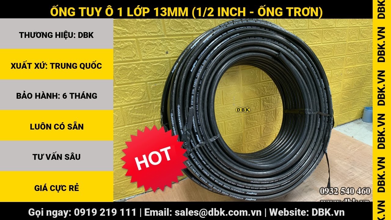 Video Ống tuy ô 1 lớp 13mm (1/2 inch - ống trơn) - Ống tuy ô 1 lớp 13mm (1/2 inch - ống trơn)