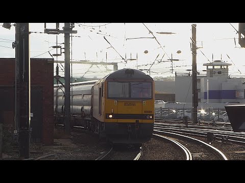 GBRF Class 60 passes Newcastle (9/11/21)