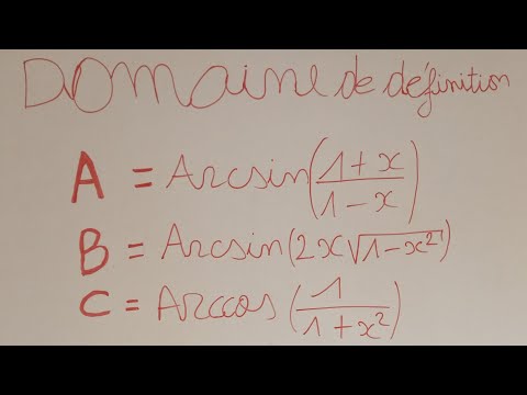 Domaine de définition des fonctions cyclométrique.