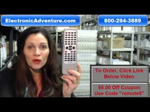 Original Funai or Symphonic NE230UD TV-DVD-VCR Remote Control - $5 Coupon - ElectronicAdventure