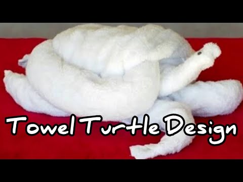 how to make towel turtle design