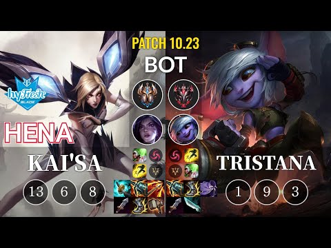 hyF Hena Kai'Sa vs Tristana Bot - KR Patch 10.23