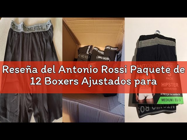 Vídeo relacionado con ANTONIO ROSSI paquete de 12 boxers ajustados para hombre - Calzoncillos tipo bóxer para hombre con cintura elástica