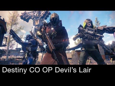 Destiny ALPHA PS4 gameplay - Mission Devil's Lair 3 player CO OP