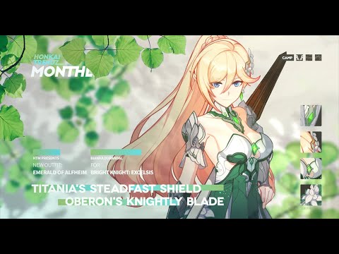 ★Bright Knight: Excelsis's New Outfit [Emerald of Alfheim]★ - Honkai Impact 3