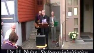 preview picture of video 'Begrüßung durch Dr. Heinrich Nuhn ::: Stolpersteine Rotenburg a.d. Fulda 2011'