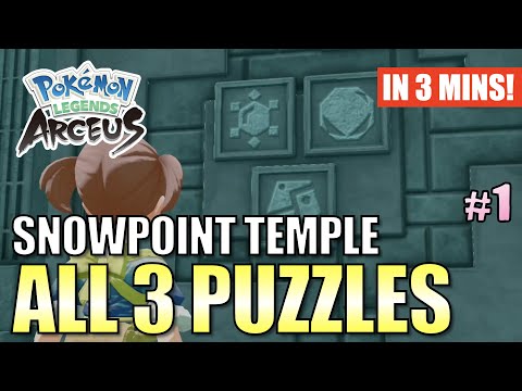 HOW TO SOLVE SNOWPOINT TEMPLE PUZZLE (ROCK, ICE, STEEL) in Pokemon Legends Arceus