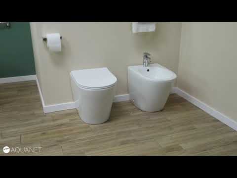 Миниатюра изображения товара Унитаз приставной с инсталляцией Aquanet Atago 2.0 F / 243548 (с сиденьем)