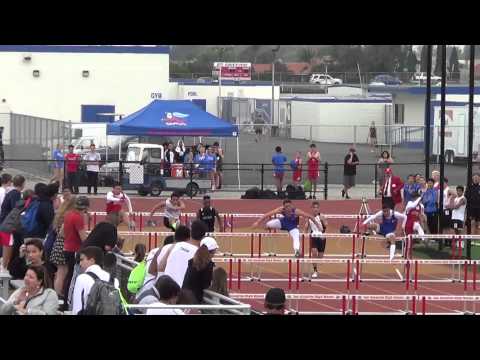 VarB 100mH vs Servite Rosary 3-11-15 - Los Alamitos Boys