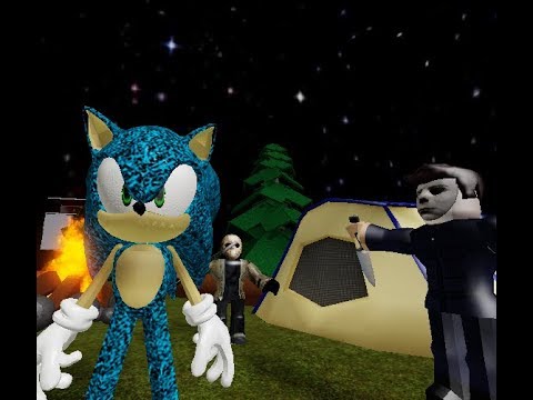 baldis basics camping go wrong with Halloween and Jason and sonic exe
