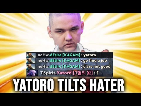 Yatoro TILTS enemy after TRASHTALK allchat — "find a job"