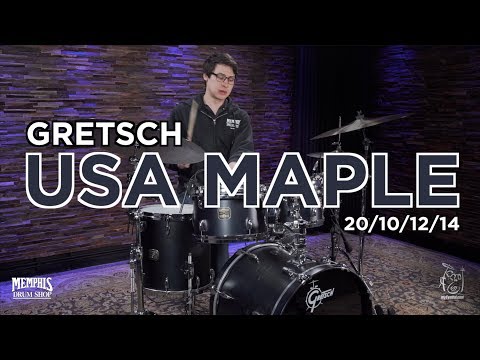 Used Gretsch USA Maple Drum Set 20/10/12/14/14 - Satin Azure Blue