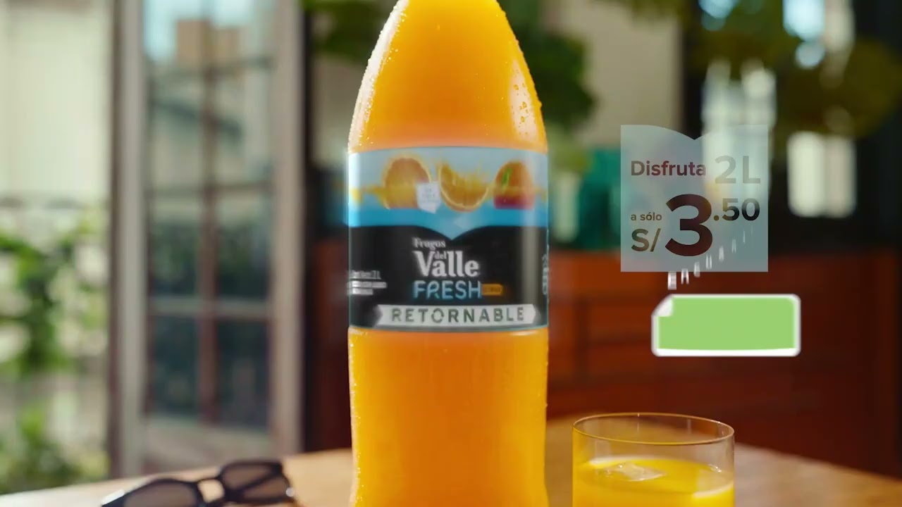 Nueva botella de retornable de Frugos Del Valle Fresh