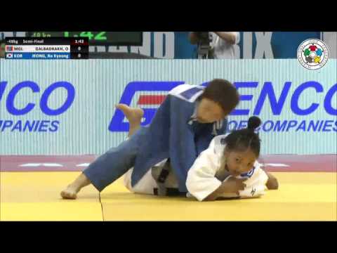 Otgontsetseg GALBADRAKH (MGL) Vs Bo Kyeong JEONG (KOR) - Judo Grand Prix Ulaanbaatar 2014 [-48kg]