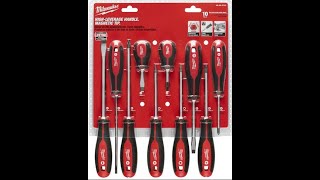 Milwaukee 10 Piece High Leverage Handle Screwdriver Set with Magnetic Tip! $20 SALE!! May 2021