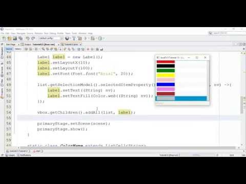 JavaFX 8 Tutorial 13 - List View