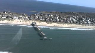 preview picture of video 'Frisco Pier Damage from Hurricane Irene - Aerial View'