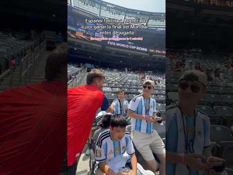 Español felicita a Argentina por ganar su 4 Mundial antes de jugarse el partido #fifaworldcup