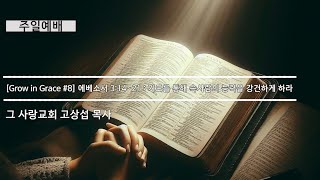 [주일예배] Grow in Grace #8 에베소서 3:14~21 : 기도를 통해 속사람의 능력을 강건하게 하라