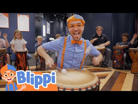 Blippi Grooves at Rhythm Discovery Center | Blippi's Stories and Adventures for Kids | Moonbug Kids