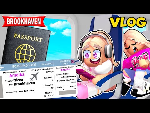MAŁA AMI NAGRAŁA VLOGA z LOTU SAMOLOTEM na BROOKHAVEN w ROBLOX!