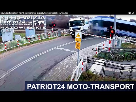 Nowa Sucha: szkody na miliony. Kierowca ciężarówki doprowadził do wypadku