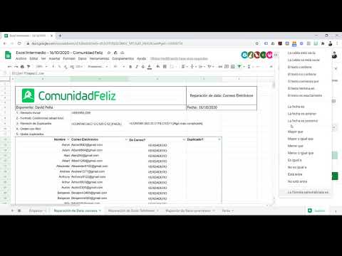 ComunidadFeliz.com - Capacitación interna 2 - Excel Intermedio