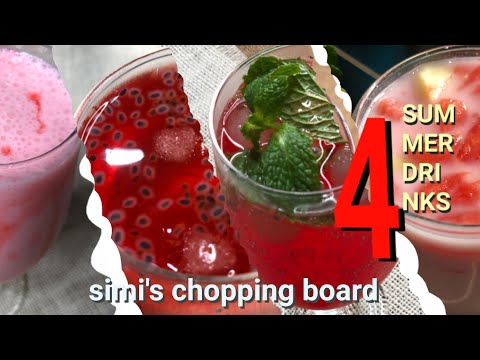 വേനൽ ചൂടിൽ ആശ്വാസമേകാൻ 4 ഡ്രിങ്ക്സ് | Refreshing summer drinks to let you cool|Rooh afza | SCB-84