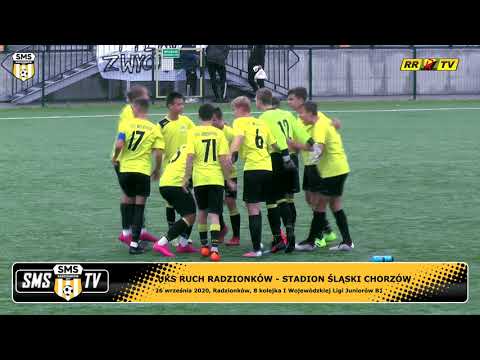 Juniorzy młodsi: UKS Ruch Radzionków - Stadion Śląski Chorzów