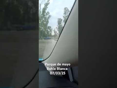 Entrada parque de mayo por Florida, Bahía Blanca, 07/03/25 #tormenta #lluvia