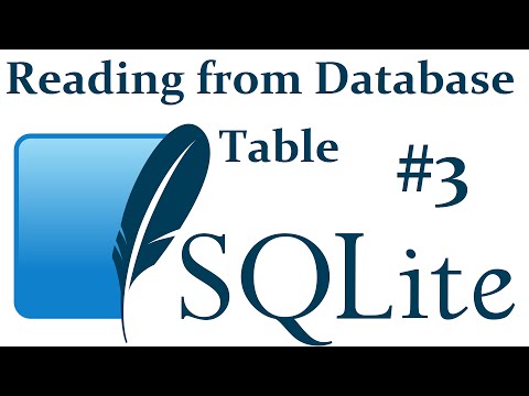 Read From Select Database Table Sqlite3 With Python 3 Part 3