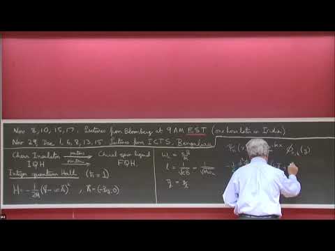 The Quantum Phases of Matter XVI: Integer and Fractional Quantum Hall States - Subir Sachdev
