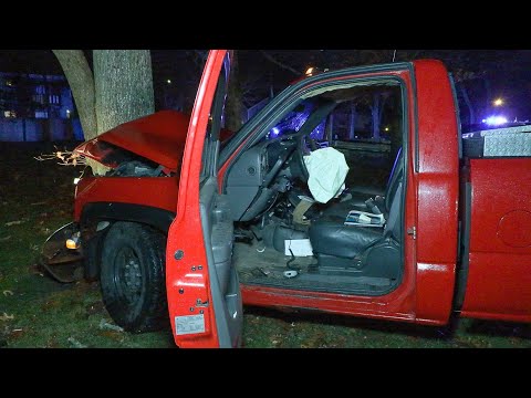 TREE STOPS OUT OF CONTROL TRUCK FROM BARRELING INTO APPARTMENTS... 37-Y-O DRIVER EXPECTED TO BE OKAY
