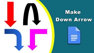 How to make a down arrow in google docs
