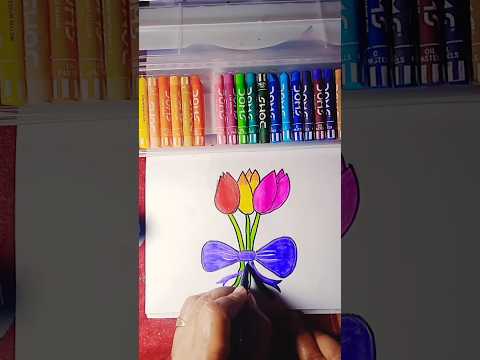 🌷flower  drawing activity in art  devki Patel #short video