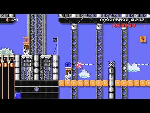 [5YMM] Springbone Scaffolding by Pinktops [Super Mario Maker 2]
