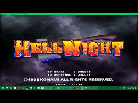 MAME 247 2022 EVIL/HELL NIGHT - KONAMI M2 - 4K UHQ GAMEPLAY STAGE COURSE A 1-2 UK ARCADES