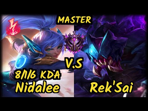 RED Revolta (NIDALEE) vs REK'SAI - 8/1/6 KDA JUNGLE GAMEPLAY - BR Ranked MASTER