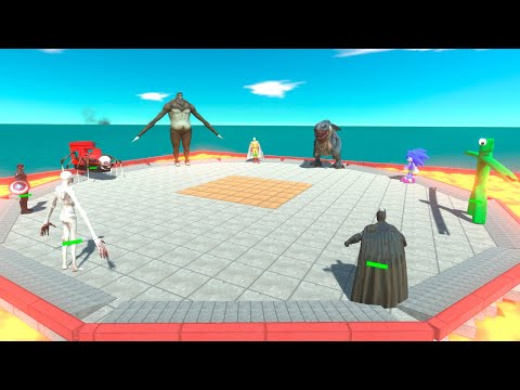 Monster Battle Royale Over a Lava Pool - Animal Revolt Battle Simulator