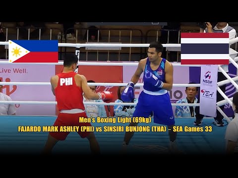 Men’s Boxing Light (69kg) FAJARDO MARK ASHLEY (PHI) vs SINSIRI BUNJONG (THA) – SEA Games 33