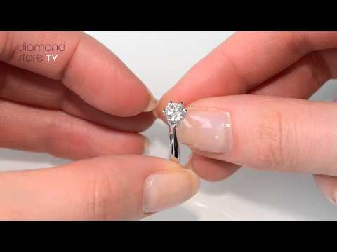 UT25-92IXU3Y - Classic Certified 0.70CT Chloe High 18K White Gold Engagement Ring G/VS1