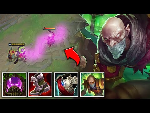 When Singed hits 300 Armor at 25 minutes, the enemy Riven simply can't play the game