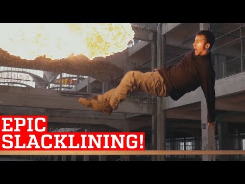 Epic Slackline & Trickline Skills and Stunts! | People Are Awesome