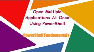 PowerShell script to open MULTIPLE APPS AT ONCE on windows;create PROFILES; Powershell fundamentals