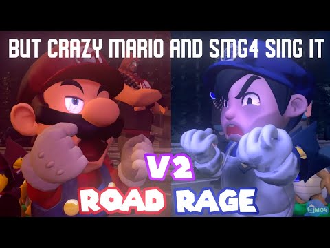 Road Rage V2 but Crazy Mario and SMG4 sing it | Mistful Crimson Morning cover
