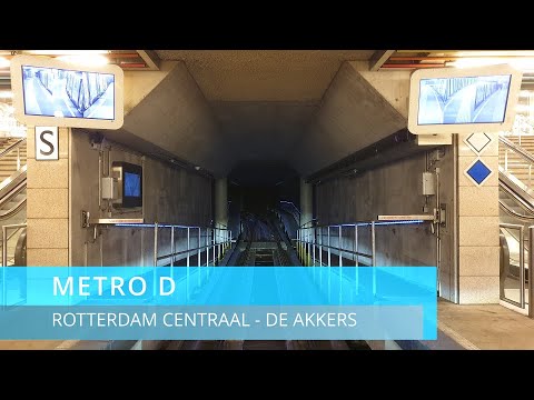 Bonus video | Scenic ride on Rotterdam metro D | Rotterdam Centraal - De Akkers