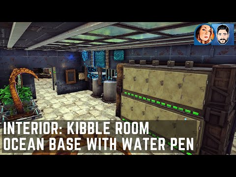 Kibble Room: Aaron Longstaff's Ocean Base w/Water Pen Interior Design | Ark Survival Evolved